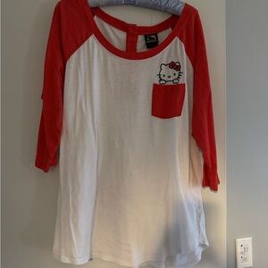 Torrid Hello Kitty Red and White Long Sleeve Tee